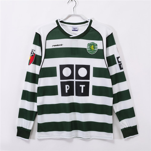 Sporting Lisbon Home Retro Long Sleeve Jersey 2001/03
