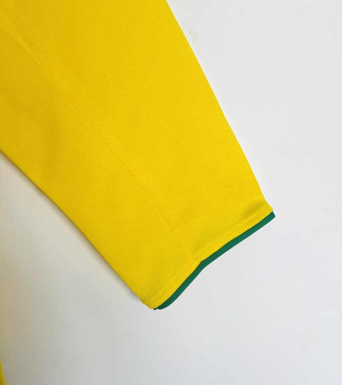 Brazil Home Retro Long Sleeve Jersey 2004