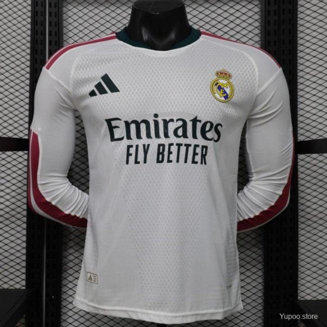 Real Madrid Home Player Long Sleeve Jersey 26/27