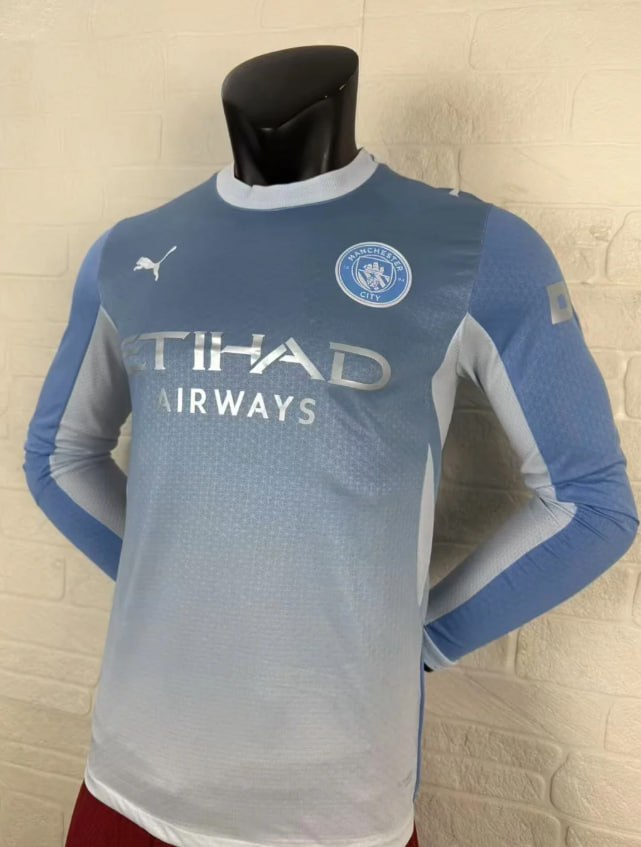 Manchester City Home Player Long Sleeve Men Jersey 26/27