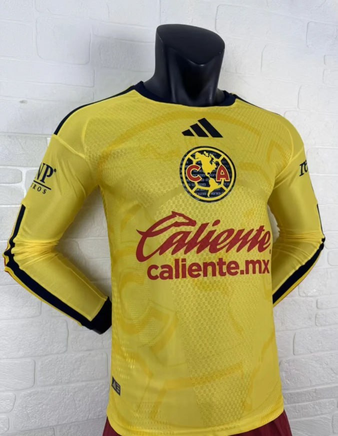 Club America Home Men Player Long Sleeve Jersey 26/27