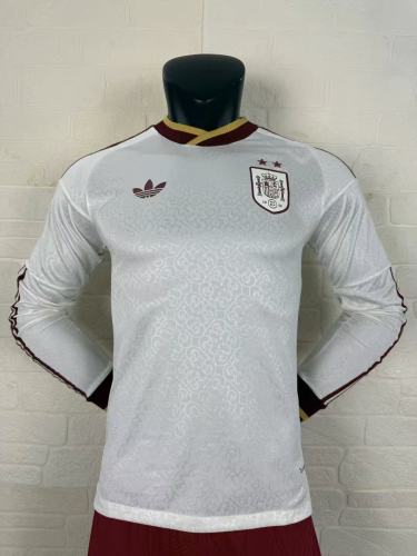 Spain 2026 World Cup Away Long Sleeve Player Man Jersey(2 stars)