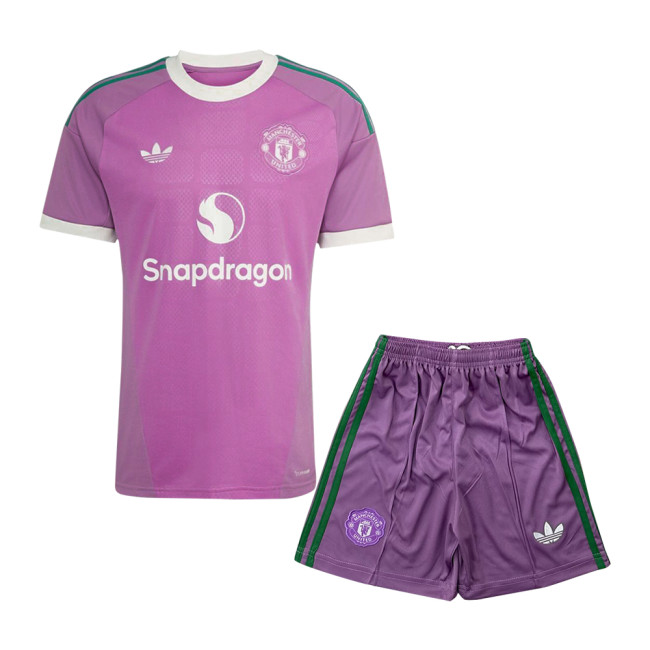Manchester United Away Goalkeeper Pink Kids Suit 26/27