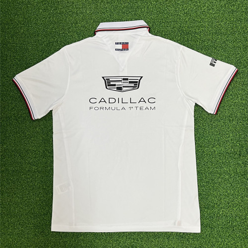 TH x Cadillac 2026 Team Polo White Shirt