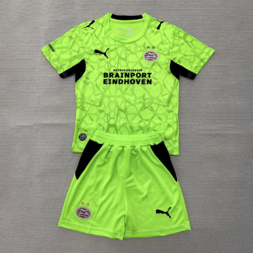 PSV Eindhoven Green Goalkeeper Kids Suit 26/27