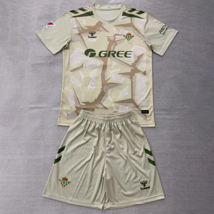 Real Betis Beige Goalkeeper Men Jersey Suit 26/27