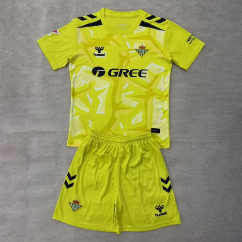 Real Betis Yellow Goalkeeper Kids Suit 26/27