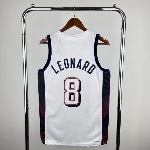 Kawhi Leonard Team USA 2024 Swingman Home Jersey White