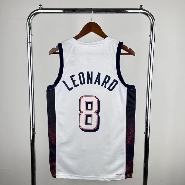 Kawhi Leonard Team USA 2024 Swingman Home Jersey White