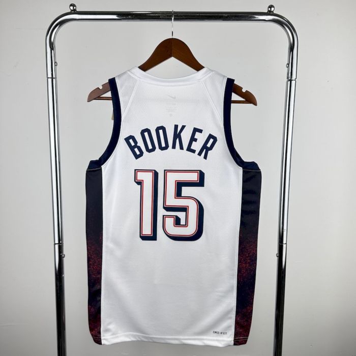 Devin Booker Team  USA 2024 Swingman Home Jersey White