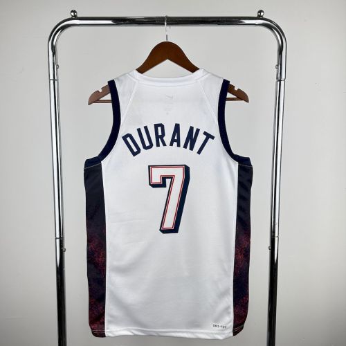 Kevin Durant Team  USA 2024 Swingman Home Jersey White
