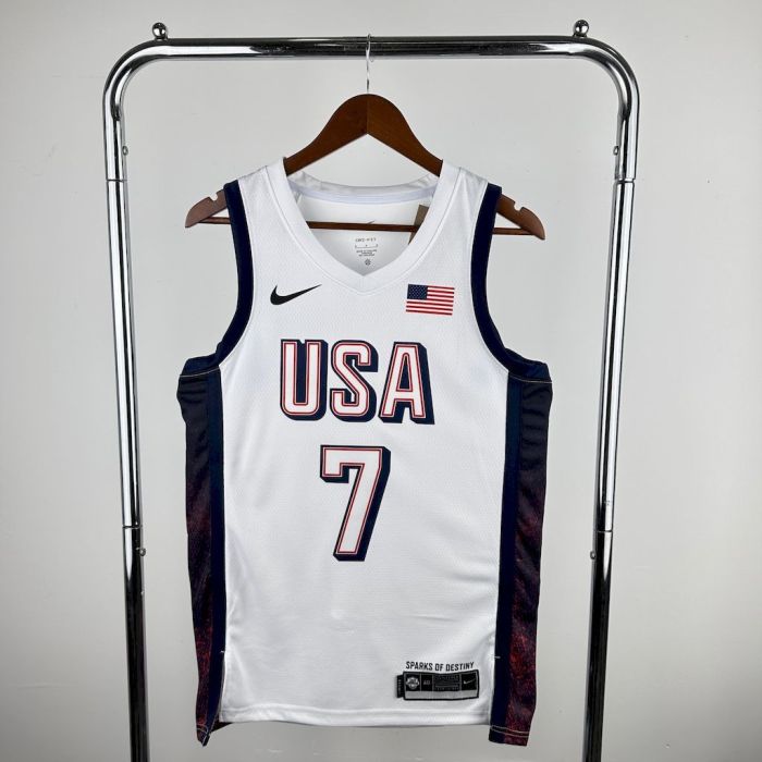 Kevin Durant Team  USA 2024 Swingman Home Jersey White