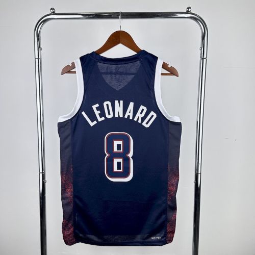 Kawhi Leonard Team USA 2024 Swingman Away Jersey Blue