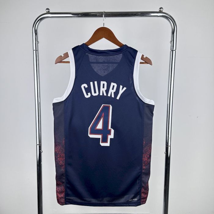 Stephen Curry Team  USA 2024 Swingman Away Jersey Blue