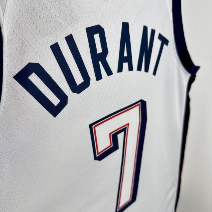 Kevin Durant Team  USA 2024 Swingman Home Jersey White