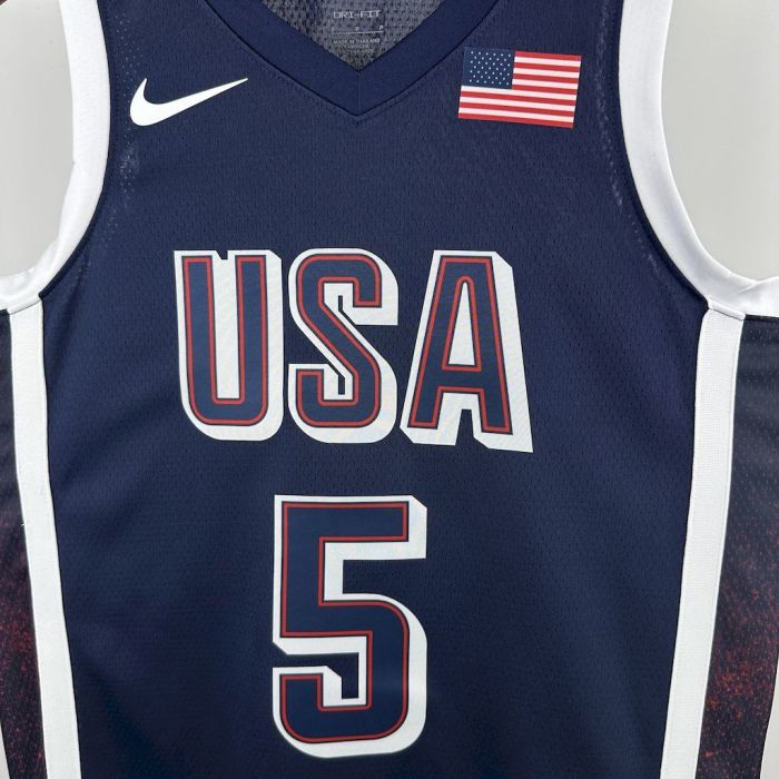 Anthony Edwards Team  USA 2024 Swingman Away Jersey Blue