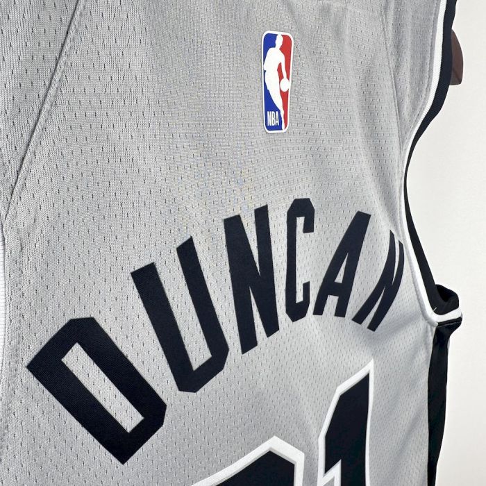 Tim Duncan San Antonio Spurs 2021/22 Statement Edition Swingman Jersey Gray