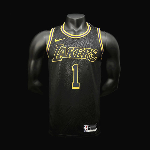 D'Angelo Russell  Los Angeles Lakers Mamba City Edition Swingman Jersey Black