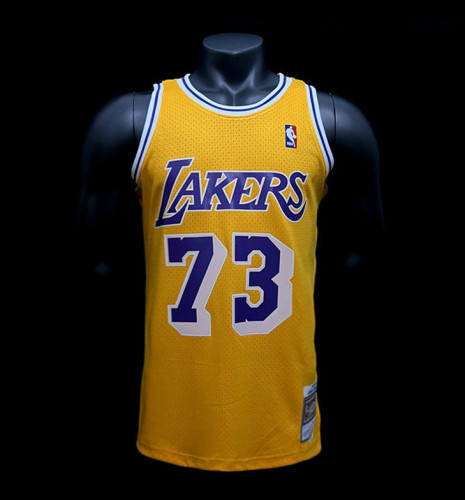 Dennis Rodman Los Angeles Lakers Hardwood Classics Swingman Jersey Yellow