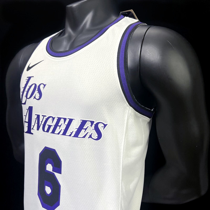 LeBron James Los Angeles Lakers City Edition Swingman Jersey 22/23 White