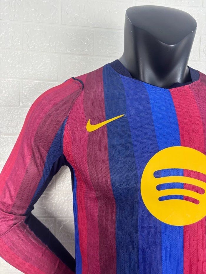 Barcelona Home Player Long Sleeve Jersey 26/27