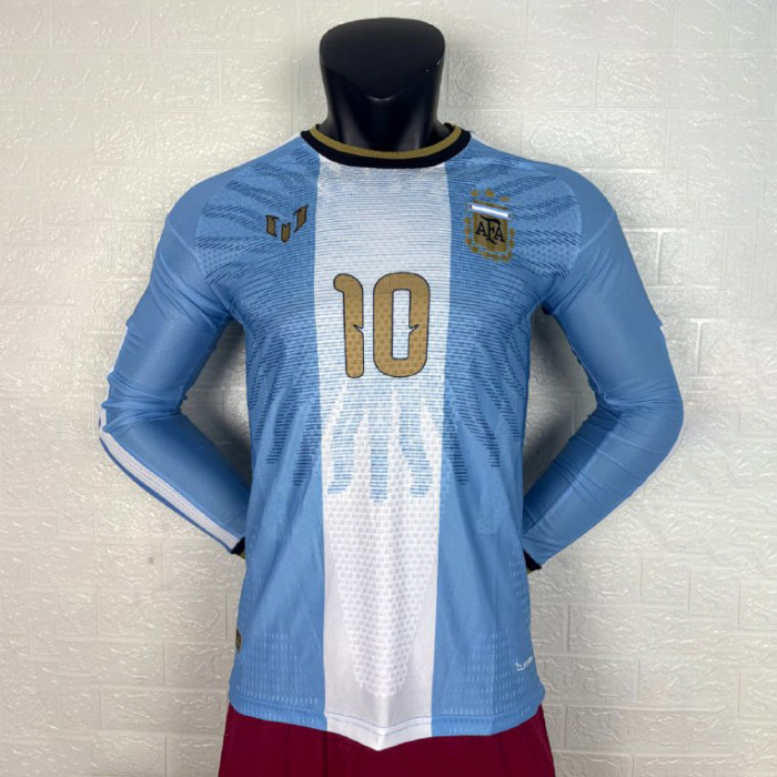 Argentina 2026 Messi Signature Edition Player Long Sleeve Men Jersey