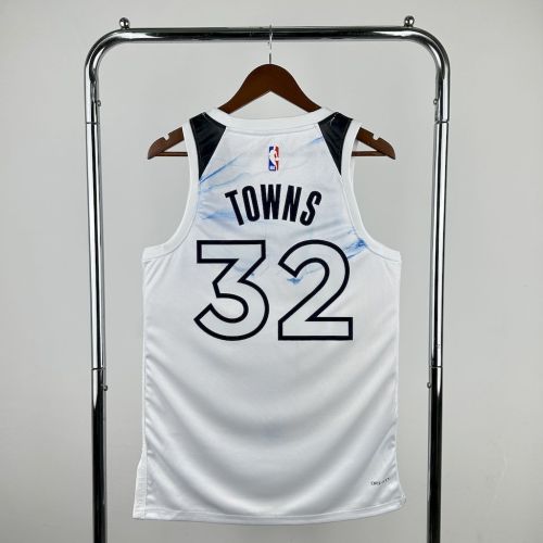 Karl-Anthony Towns Minnesota Timberwolves City Edition 24/25 Swingman Jersey White