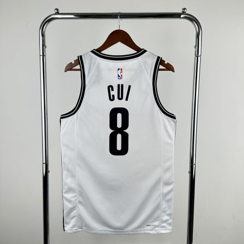 Cui Yongxi  Brooklyn Nets Association Edition Swingman Jersey White