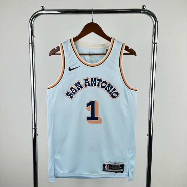 Victor Wembanyama San Antonio Spurs 24/25 City Edition Swingman Jersey Blue