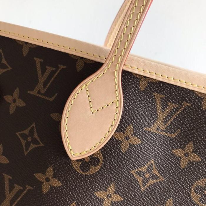 canvas leather neverfull bag ,AAAAA ,size  PM , MM ,GM ,no box, B130-2