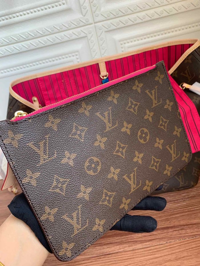 canvas leather neverfull bag ,AAAAA ,size  PM , MM ,GM ,no box, B130-3