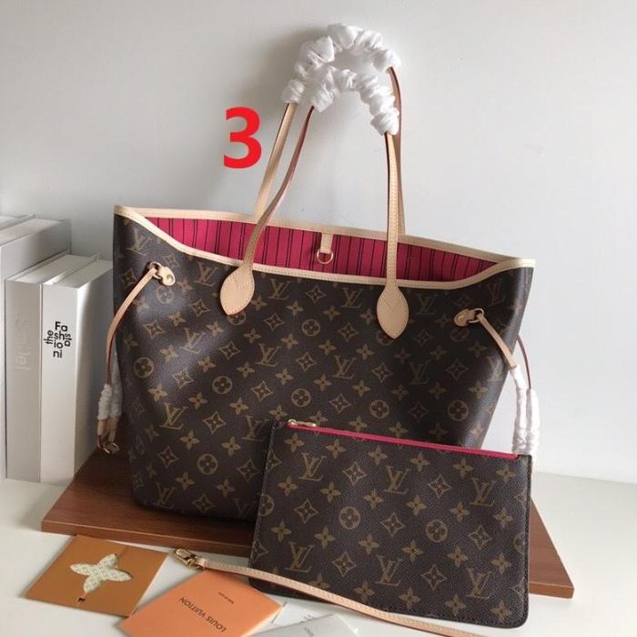 canvas leather neverfull bag ,AAAAA ,size  PM , MM ,GM ,no box, B130-3