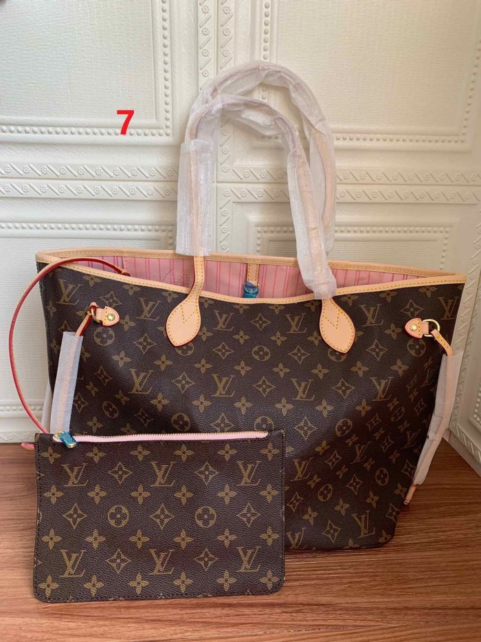canvas leather neverfull bag ,AAAAA ,size  PM , MM ,GM ,no box, B130-7