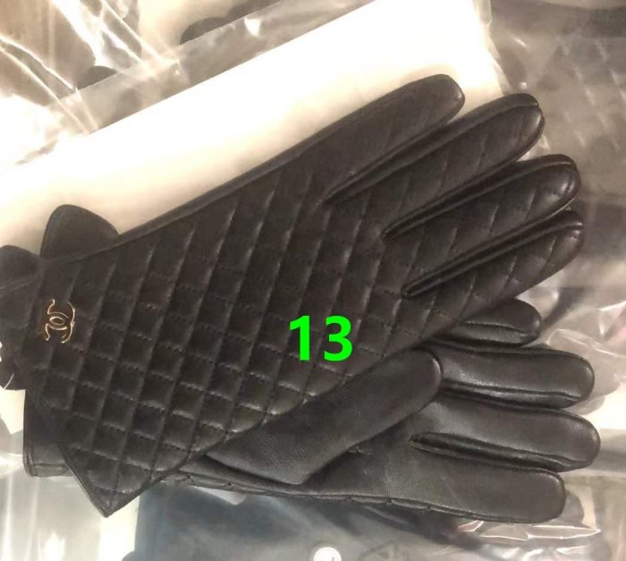 Women's fur leather gloves