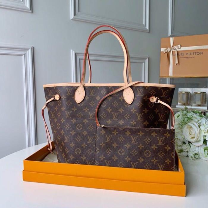 canvas leather neverfull bag ,AAAAA , size  PM , MM ,GM ,no box, B130-1