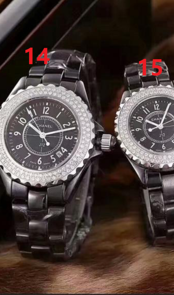 Men and women couple watches, quartz electronic watches, ceramic watches，size : Man 38mm， Women 33mm