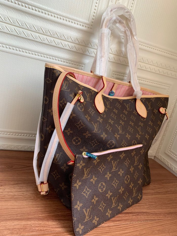 canvas leather neverfull bag ,AAAAA ,size  PM , MM ,GM ,no box, B130-7