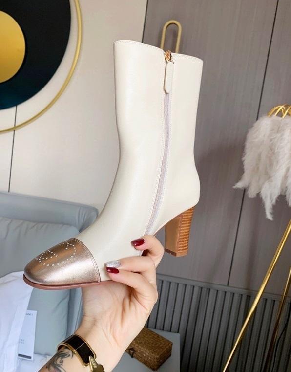 women leather heel boots shoes, heel 6cm, size 35-43, with box,SS110-151-155