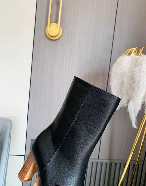 women leather heel boots shoes, heel 6cm, size 35-43, with box,SS110-151-155