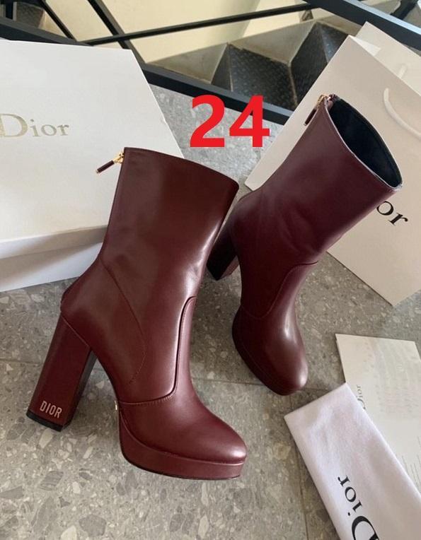 women leather heel boots shoes, size 35-40, with box,SS138-22-24