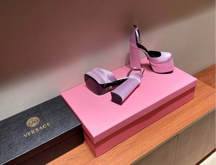 women silk and leather heel shoes, size 35-42, Heel 15.5cm, with box,SS138-30-37