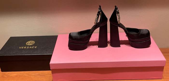 women silk and leather heel shoes, size 35-42, Heel 15.5cm, with box,SS138-30-37