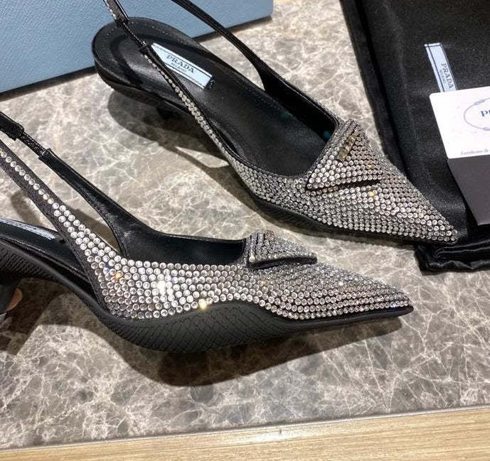 Top Quality Women heel rhinestones shoes, size 35-42, with box , SS110-164