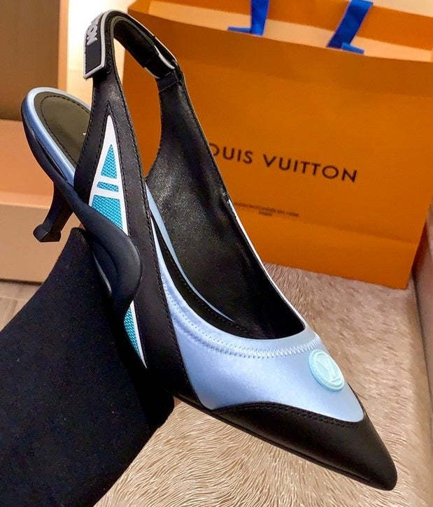 Women heel leather silk shoes, heel 5.5cm,size 34-41, with box , SS110-174-181