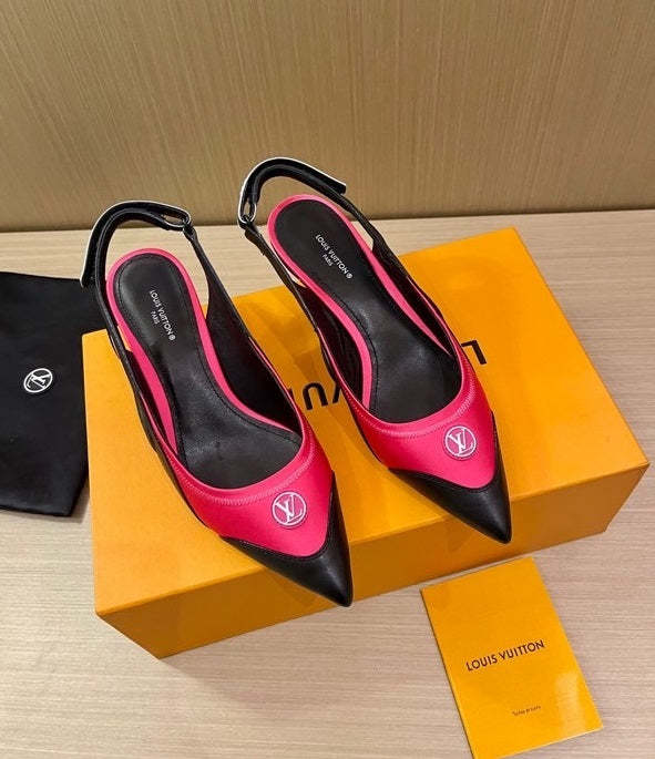 Women heel leather silk shoes, heel 5.5cm,size 34-41, with box , SS110-174-181