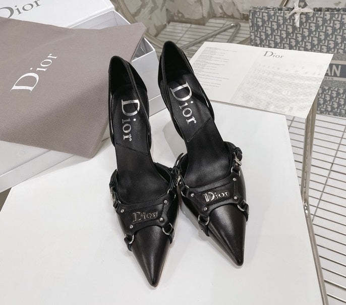 Top Quality Women heel leather shoes, heel 8cm,size 35-42, with box , SS110-170-171