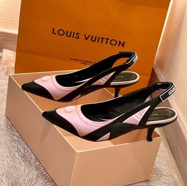 Women heel leather silk shoes, heel 5.5cm,size 34-41, with box , SS110-174-181