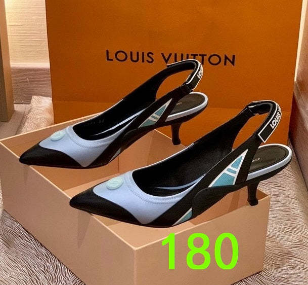 Women heel leather silk shoes, heel 5.5cm,size 34-41, with box , SS110-174-181