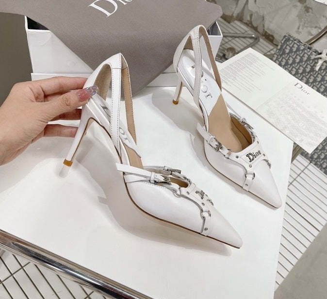 Top Quality Women heel leather shoes, heel 8cm,size 35-42, with box , SS110-170-171