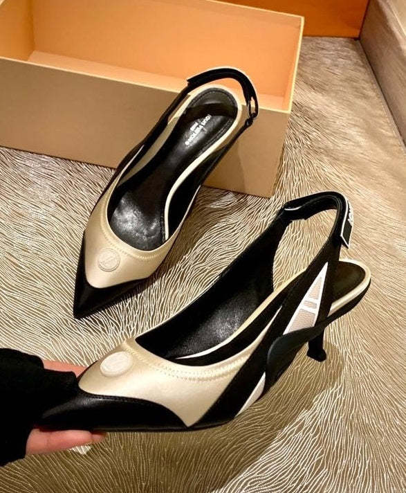 Women heel leather silk shoes, heel 5.5cm,size 34-41, with box , SS110-174-181